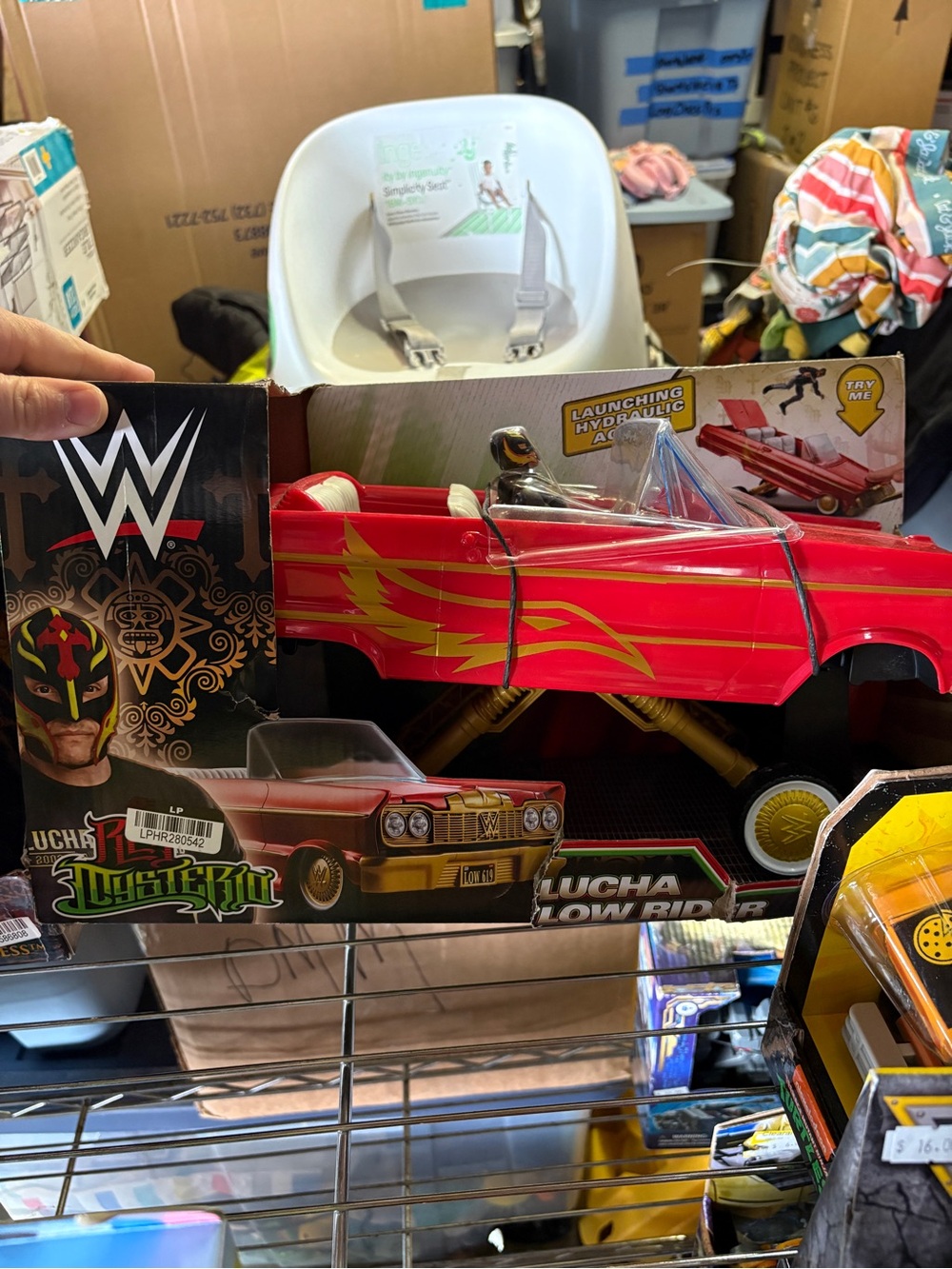 Nwt discontinued wwe Lucha Low Rider Toy Car - Red